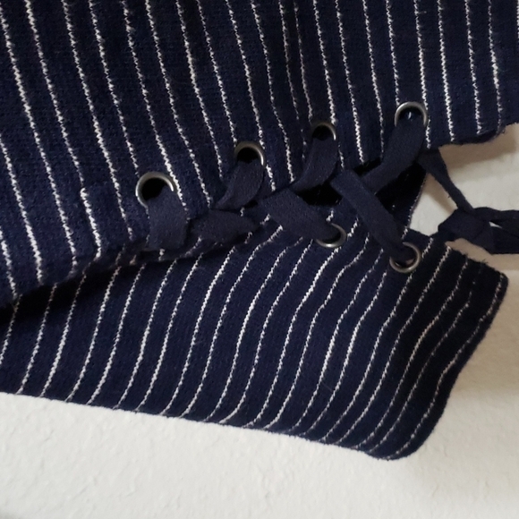 MADEWELL Striped Side-Lace Top, Size S - Picture 6 of 15